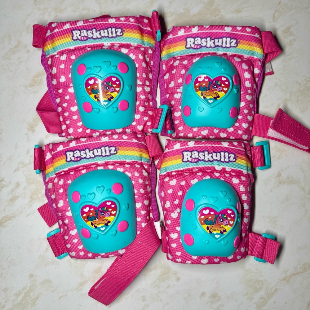 Raskullz Super Rainbow Corn Unicorn Elbow and Knee Pad Set